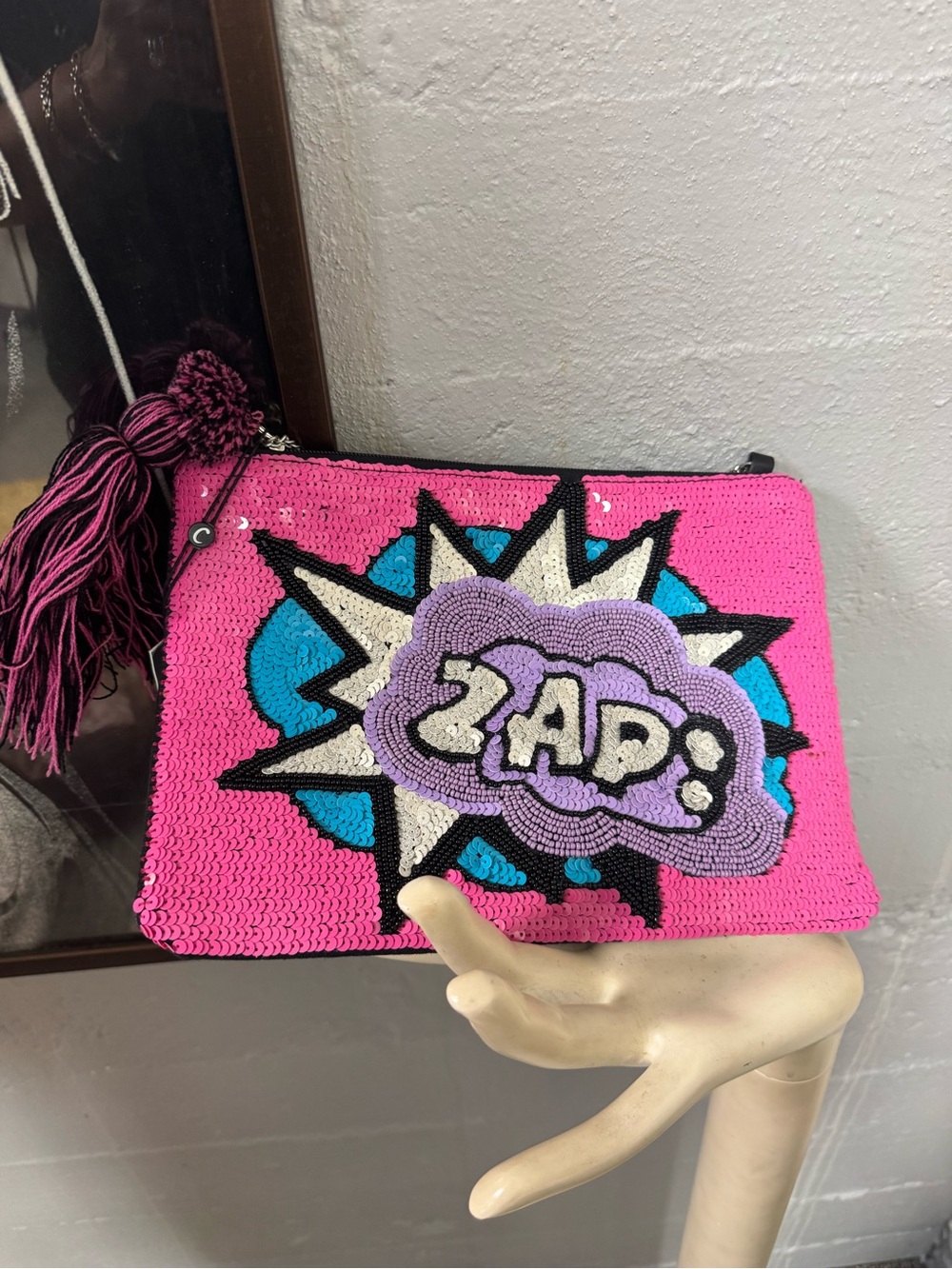 Circus by Sam Edelman Pink Sequin 'ZAP!' Crossbody Clutch